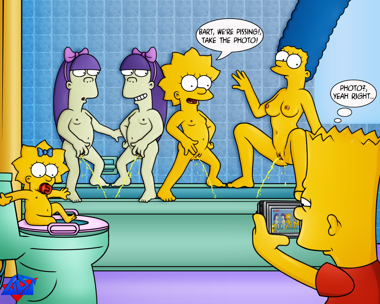 The Simpsons Marge And Bart Naked