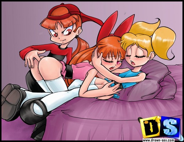 animated character porn drawn girls powerpuff gals gangbanging