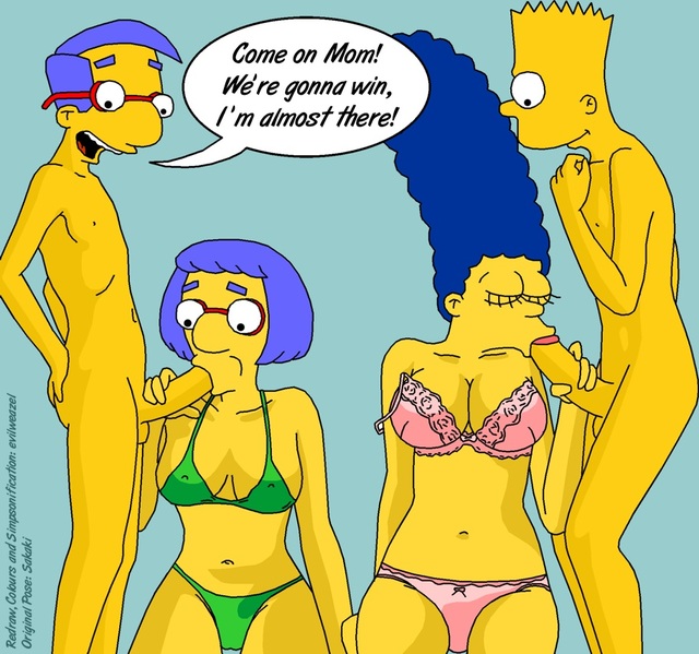 bart and marge fuck simpsons marge simpson bart game milhouse van houten evilweazel und luann