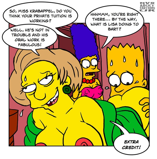 bart and marge fuck simpsons marge simpson bart rule nev fee edna krabappel