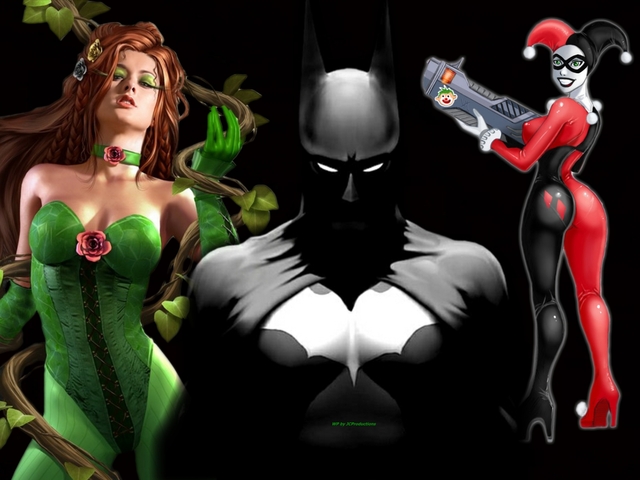 batman cartoon porn comics porn media comic wallpaper original batman ivy harley quinn poison