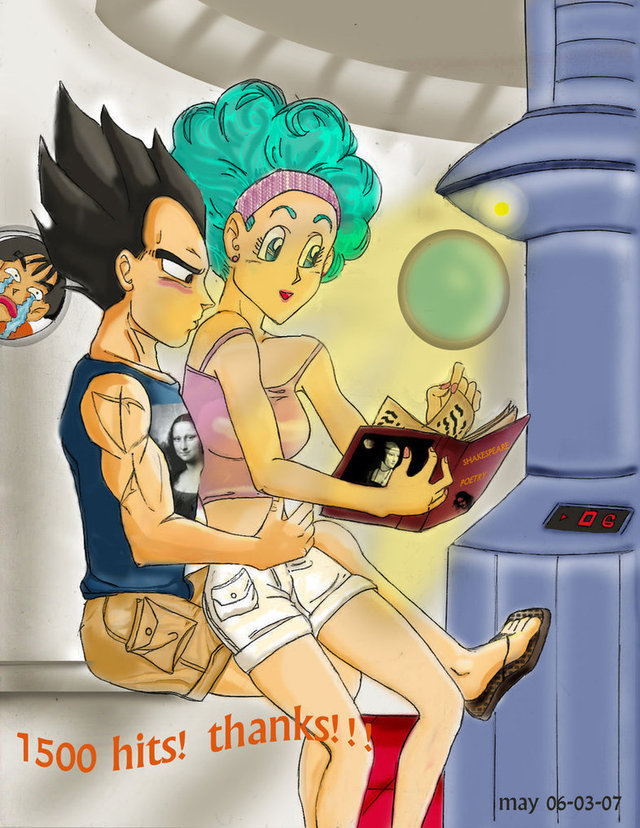 bulma naked art pre bulma vegeta reads veggie