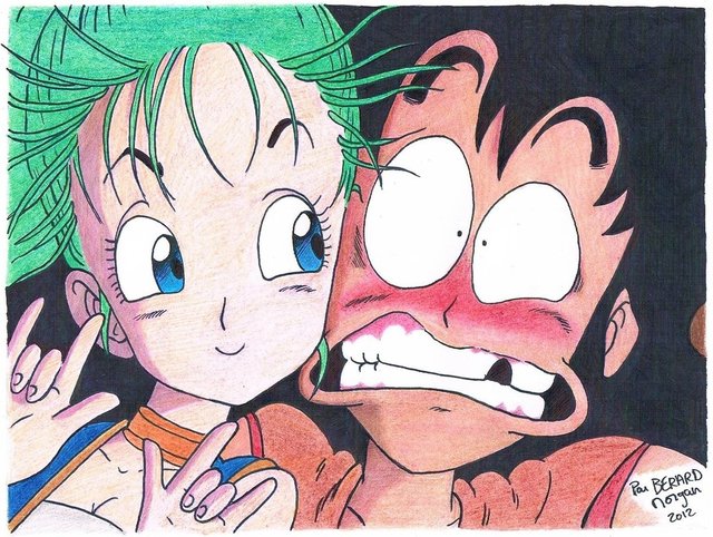 bulma naked art pre bulma yamcha dinoradar