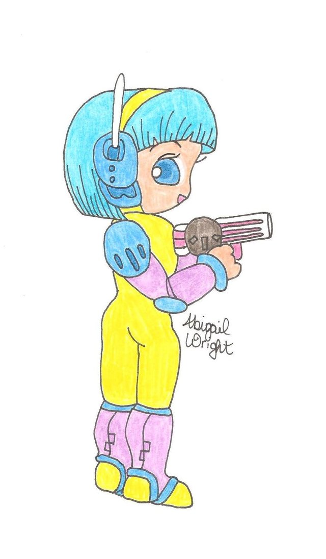 bulma naked art ninja bulma space comander sparkly purple