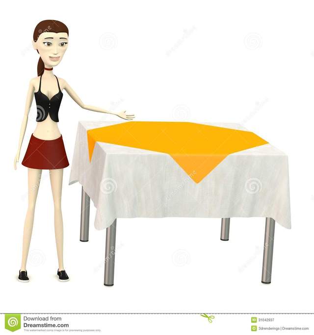 cartoon ladies porn cartoon girl businesswoman render stock table tablecloth