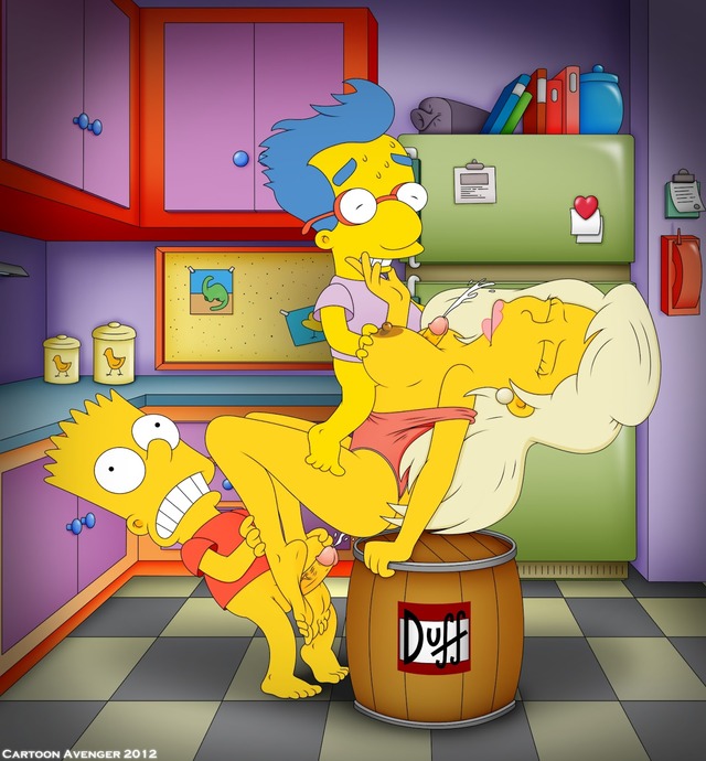 cartoon porn pics the simpsons simpsons cartoon bart milhouse anal yadachan