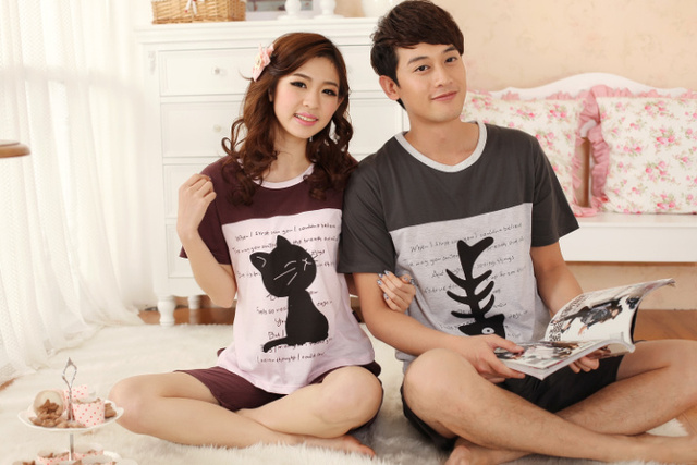 cartoons couple hot sex promotion font short underwear couple wsphoto special apparel sleeved tracksuit