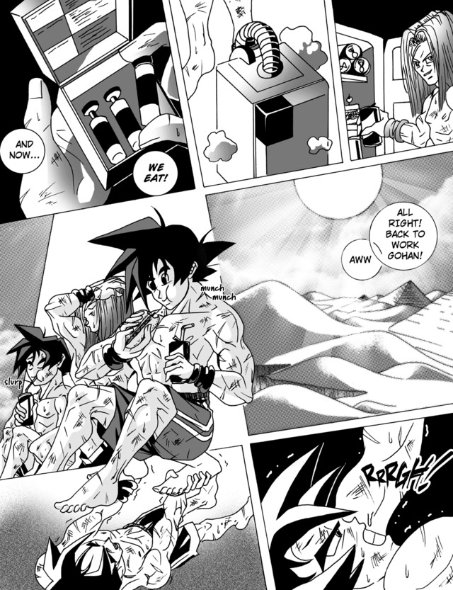 dragon ball z comic porn gay comic dragon ball yaoi naked entry doujinshi dbz kai gokuxvegeta gohanxtrunks training desert