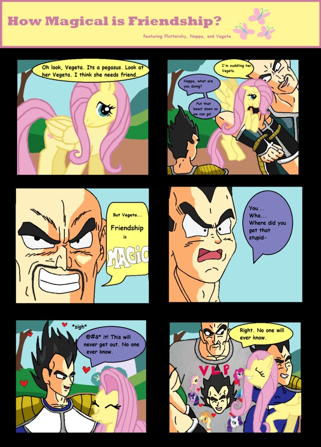 dragon ball z comic porn photos comic dragon ball magic original crossover vegeta little friendship pony fluttershy nappa