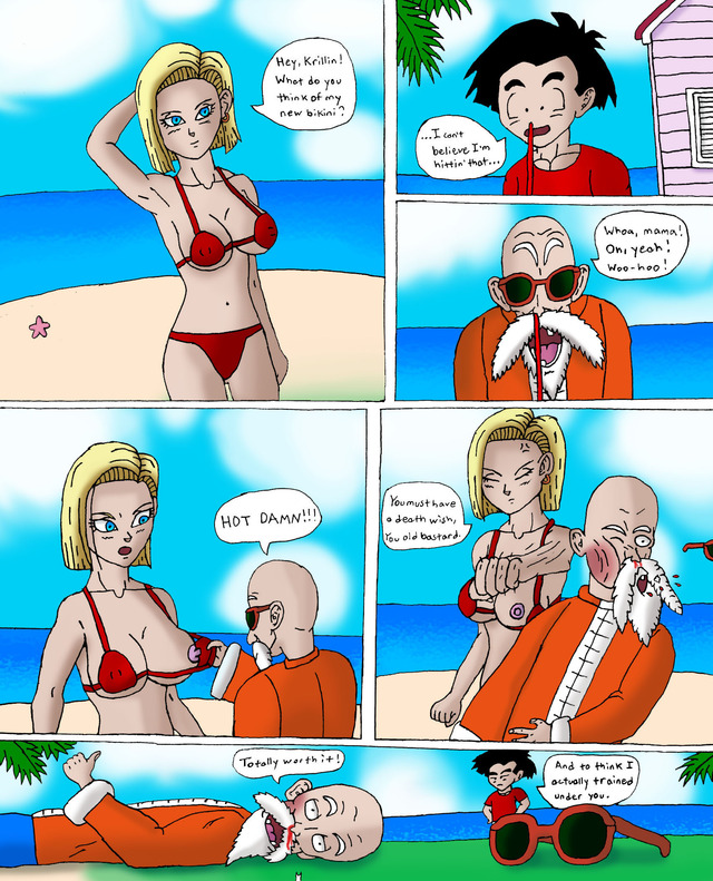 dragon ball z comic porn comic dragon ball dbz android krillin master roshi eaa kilotrays