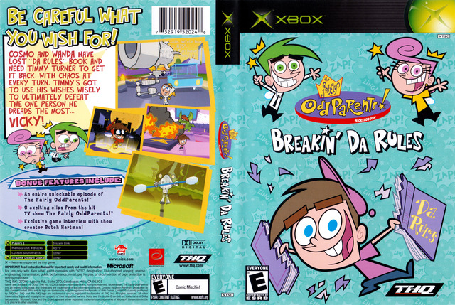 fairly odd parents xxx rules xxx fairly odd parents oddparents cover attachments xbox sleeve microsoft breakin ntsc farly