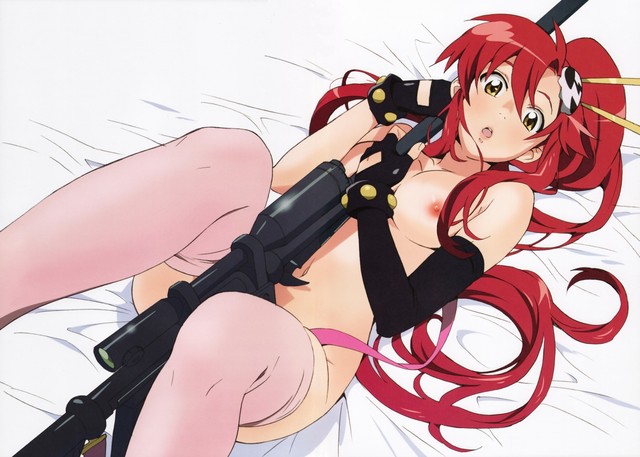 gurren lagann pussy porn show nude nipples nipple slip breasts konachan photoshop thighhighs yoko gurren lagann tengen toppa ceaa littner