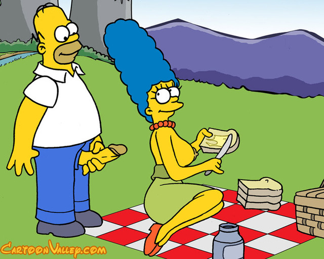 homer and marge bondage simpsons presents marge homer pic toon picnic cartoonvalley invites
