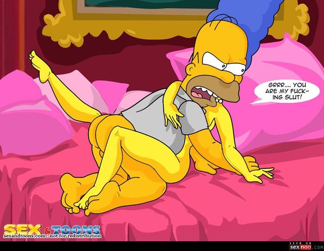 homer and marge bondage simpsons sexy comic cartoon marge homer toons wmimg