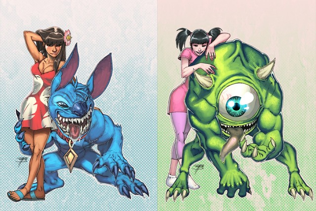 lilo and stitch hentai hentai media lilo stitch original mike monsters boo inc wazowski