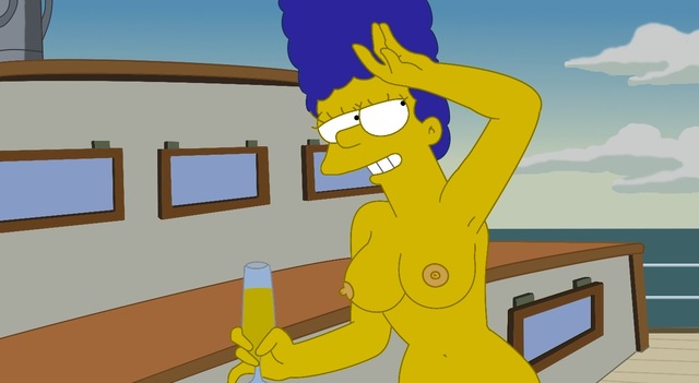 marge simpson naked simpsons marge simpson topless boat
