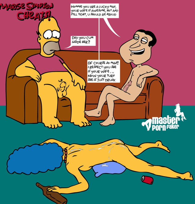 marge simpson naked porn simpsons family guy marge simpson homer entry crossover master faker glenn quagmire