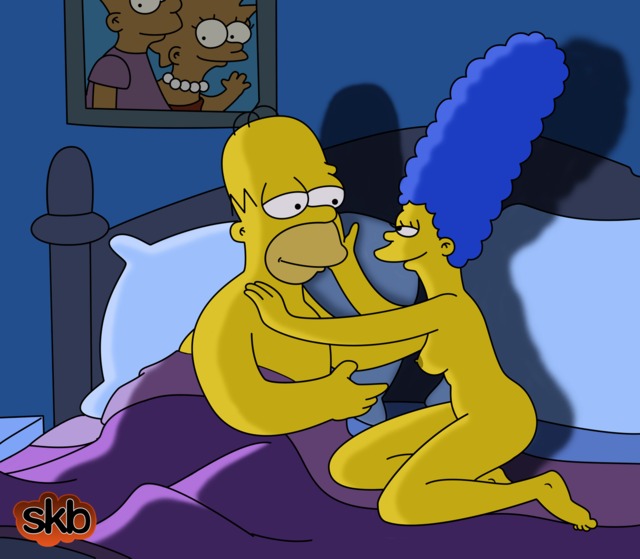 marge simpson naked marge homer night together