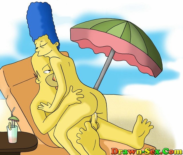 marge simpson porn marge simpson naked morning beach enjoying