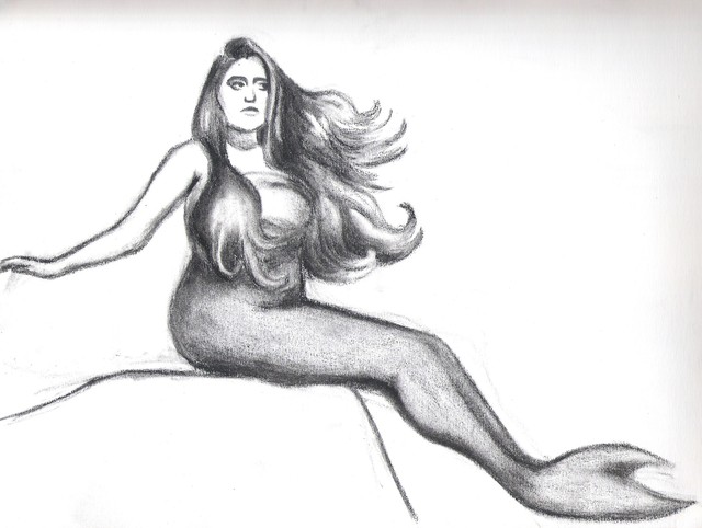 mermaid porn mermaid drawing painting second preliminary