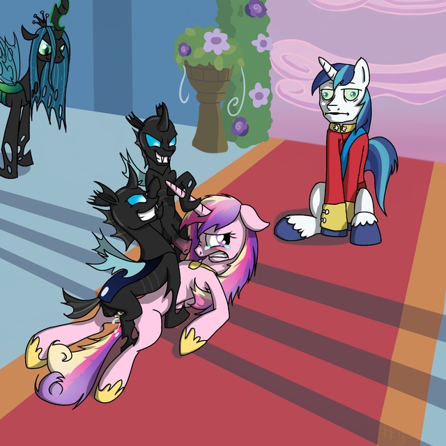 pony porn magic princess meme little queen cde friendship pony armor aff changeling cadence chrysalis shining gusta