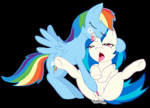 pony porn magic little friendship pony rainbow dash vinyl scratch ecbadad shadowovermars