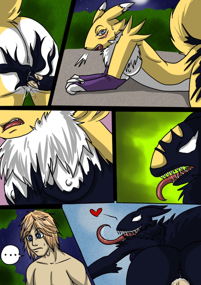 renamon porn crossover eac digimon renamon spider man marvel porkyman venom eente