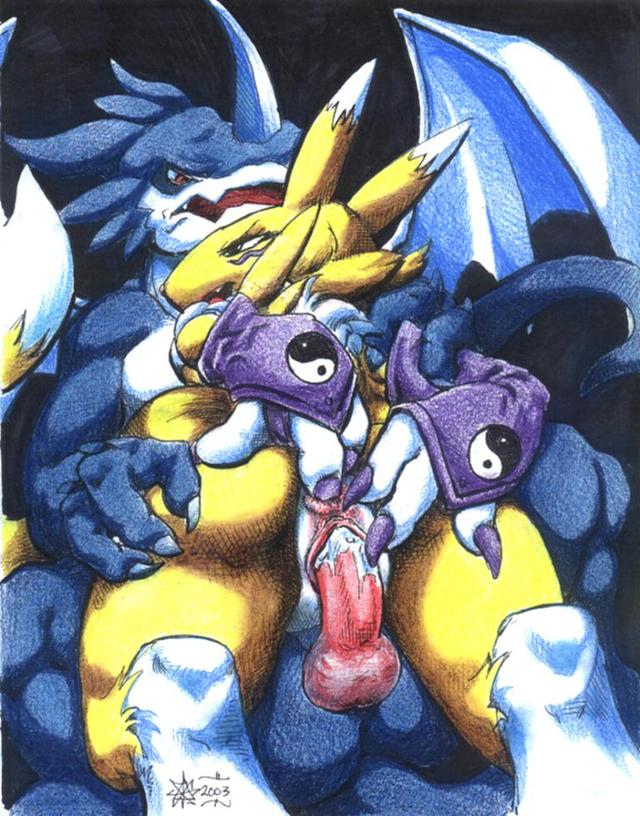 renamon porn digimon renamon sawblade exveemon