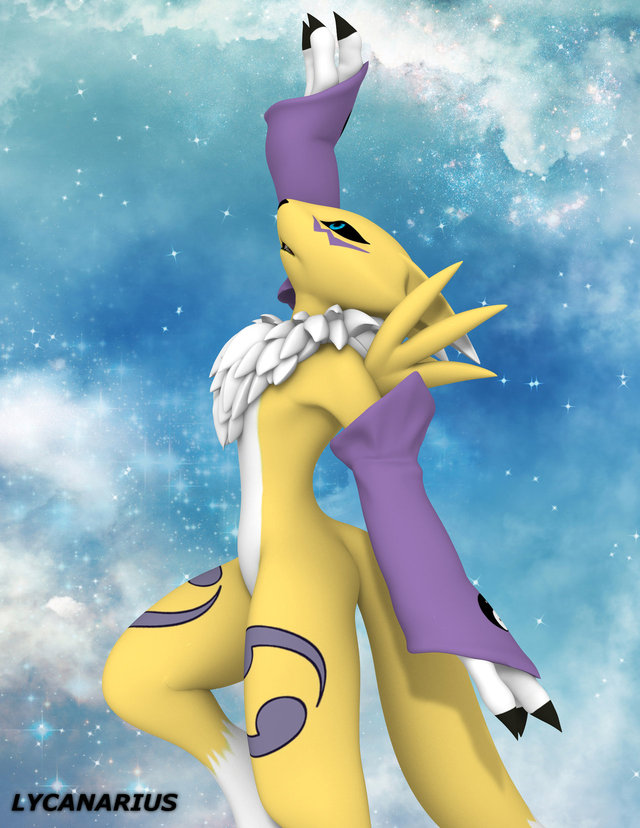 renamon porn art renamon diamond pose sky reach lycanarius usvz shards