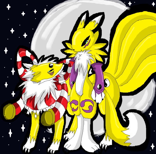 renamon porn dragon art renamon kyubimon