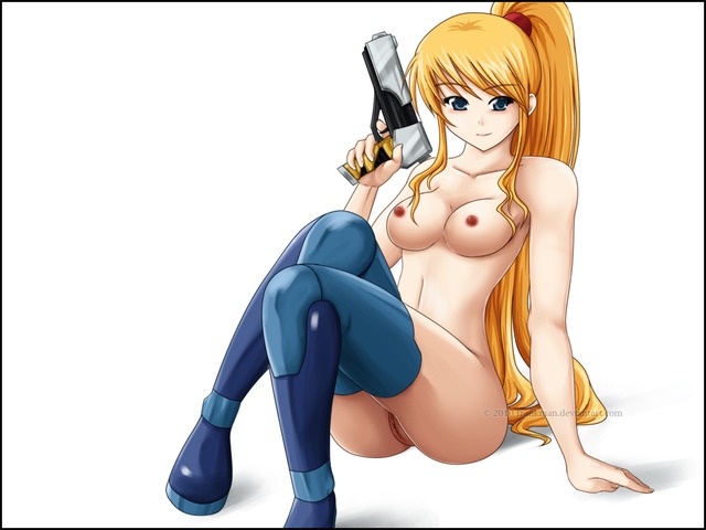 samus aran hentai cbf blonde samus hair breasts aran metroid fbefda gun next