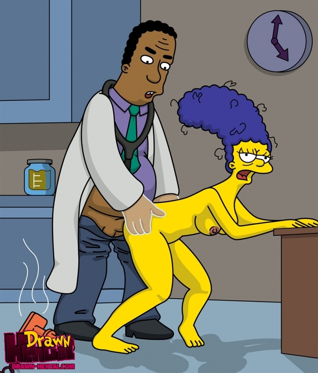 simpson hentai hentai simpsons marge simpson drawn julius hibbert facaf