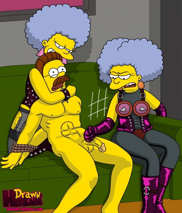 simpson hentai hentai simpsons drawn patty selma bouvier flanders ned cfbf