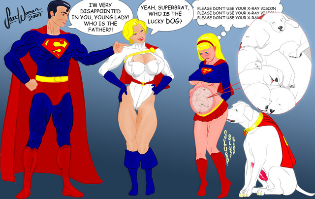 superman and supergirl fucking family girl fac superman justice league america power supergirl society scatwoman krypto