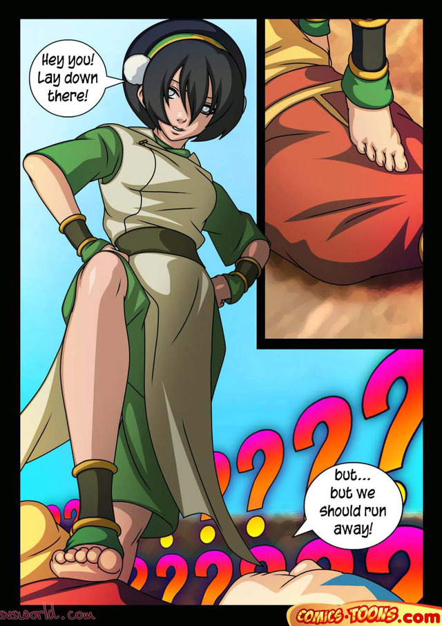 toph porn hentai doujinshi avatar toph aang brunette footjob lick beifong