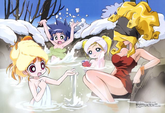 topless powerpuff girls cartoon blonde hair akatsutsumi momoko