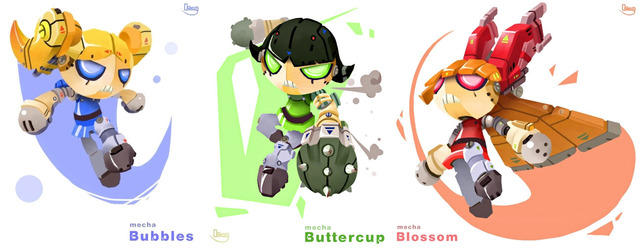 topless powerpuff girls girls powerpuff mecha mechapowerpuff