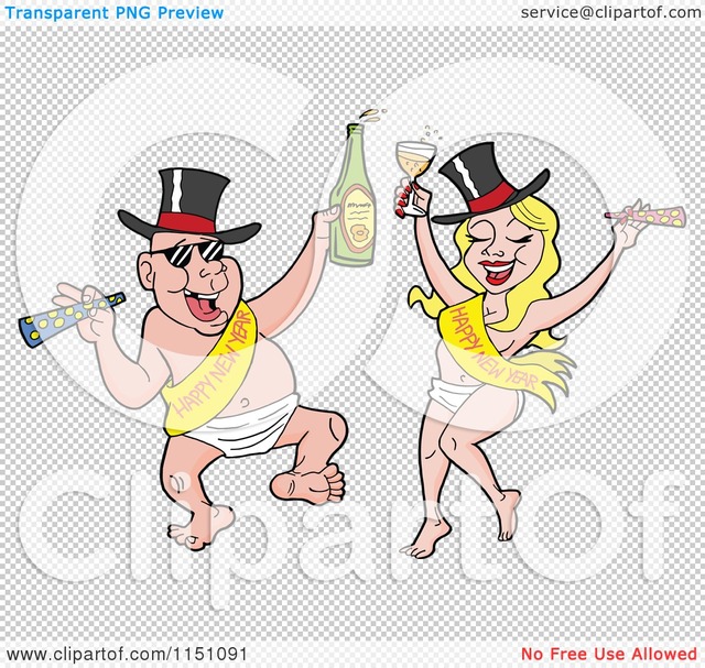 free adult toon pics free cartoon adult illustration alcohol royalty hats year couple holding vector baby partying clipart portfolio dancing caucasian diapers sashes lafftoon