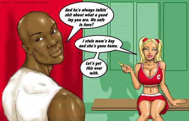 hot cartoon sex comics caught blonde john black galls coach persons dressroom