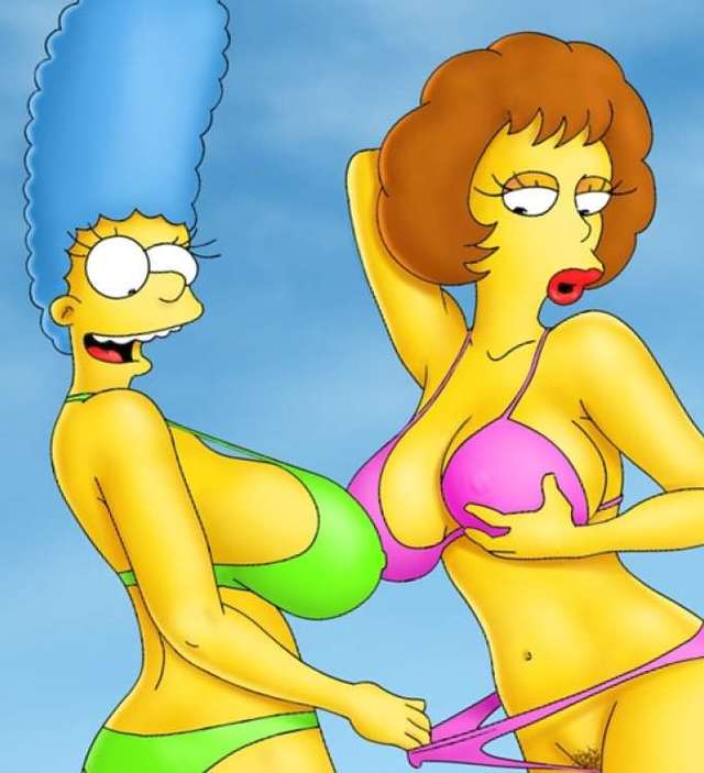 lesbian cartoons porn porn pics cartoon lesbian marge simpson