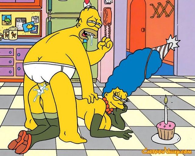 naked cartoons characters marge simpson homer bart fucks