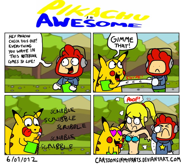 nice sexy toon sexy art awesome pikachu scribblenauts yniu