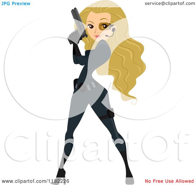 nice sexy toon sexy free cartoon woman illustration pinup royalty gun spy blond holding vector clipart portfolio bnpdesignstudio