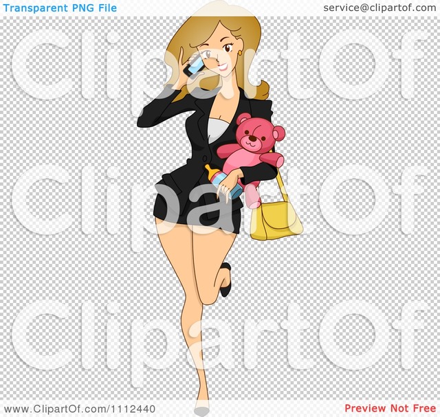 nice sexy toon free mom illustration talking royalty phone vector baby items clipart working cell portfolio professional carrying bnpdesignstudio
