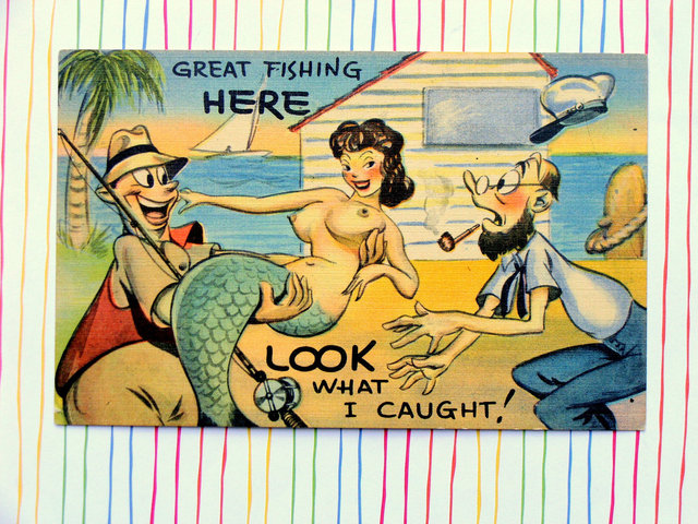 nude cartoon pic media cartoon original nude mermaid vintage studs fishing