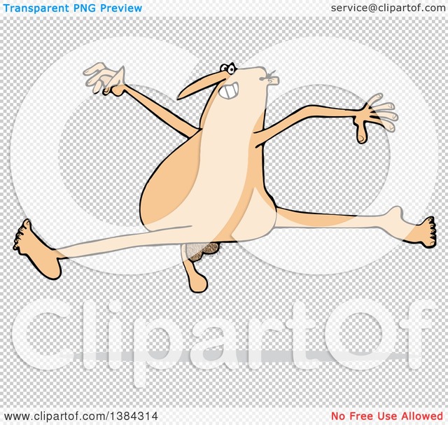 nude cartoon pic free cartoon illustration nude man white royalty vector carefree clipart portfolio djart leaping