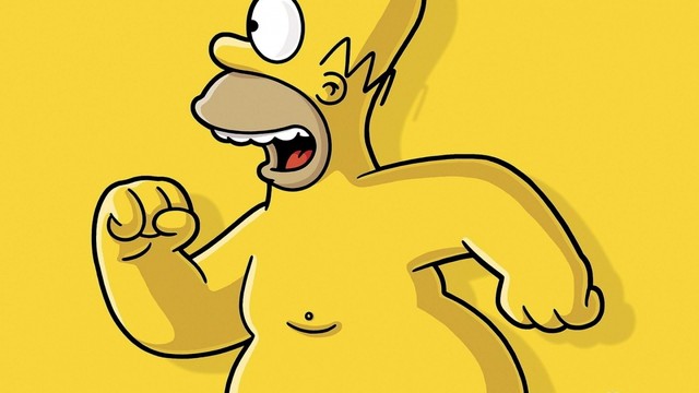 nude cartoons pics wallpapers simpson homer cartoons nude yellow running backgrounds