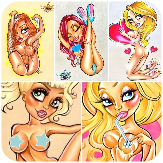 nude toons toons nude pack product postcard sticker