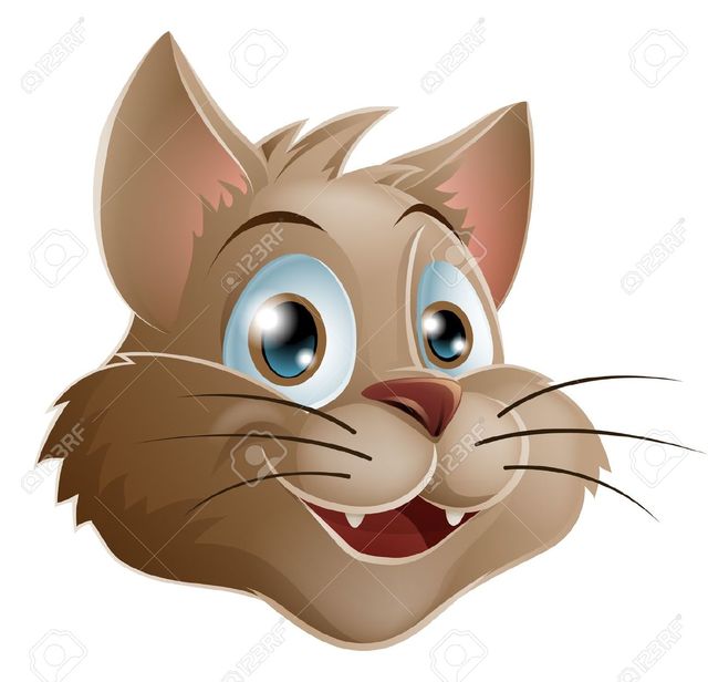 picture of cartoon pussy cartoon cat illustration pussy cute face vector clipart stock smiling krisdog