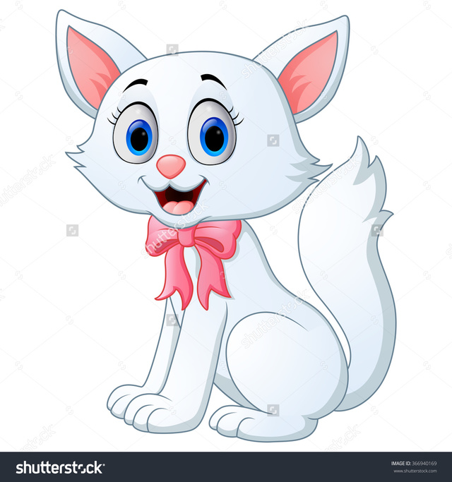 picture of cartoon pussy cartoon pic photo cat white cute stock mhtml